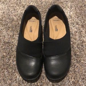 Clarks Black Flats size 8